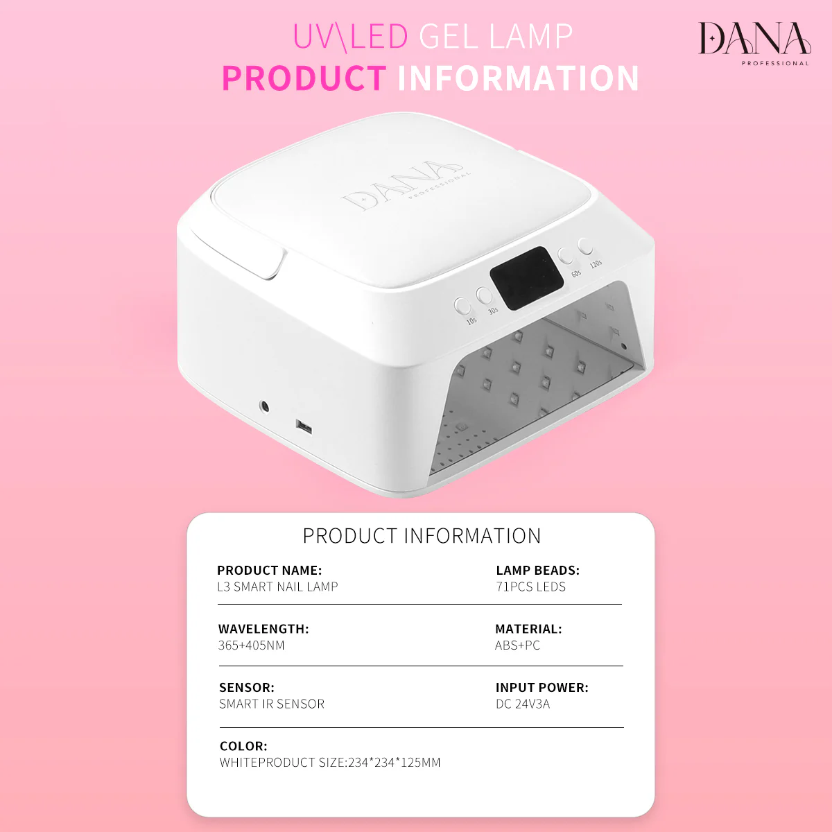 Dana Professional Intelligent UV/LED Nail Lamp – Premium Edition - Image 8